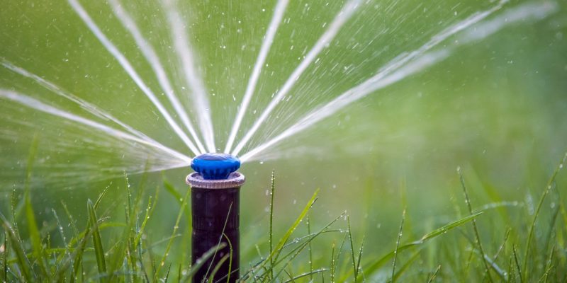 pop-up sprinkler system for your lawn will keep it happy and green all season long! -- irrigation system installation Roanoke VA