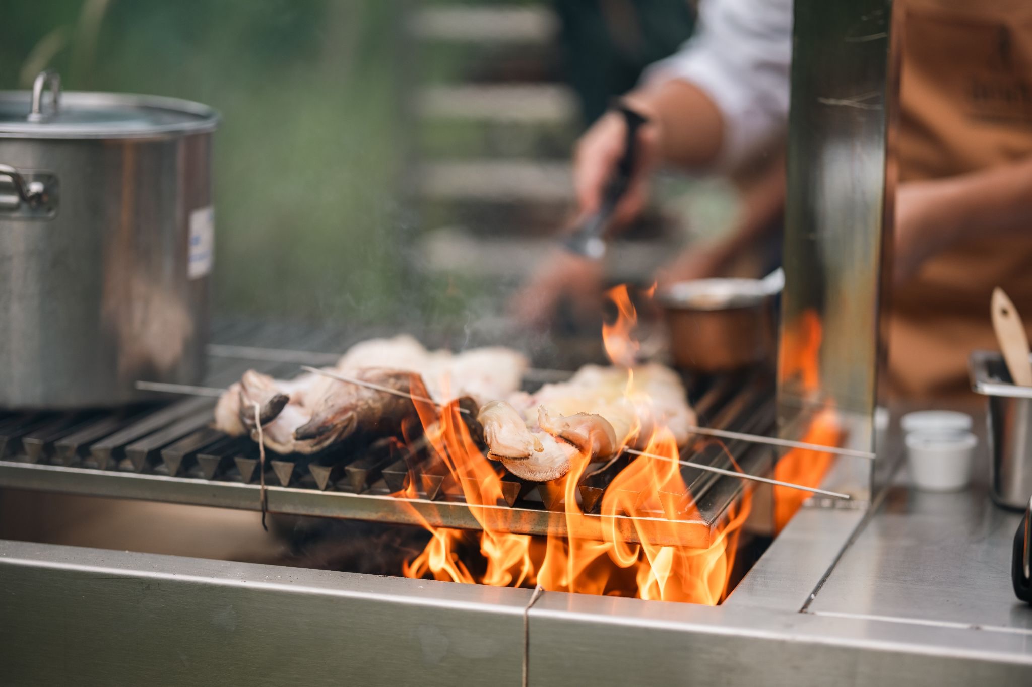 Grill meat with ease with a custom outdoor kitchen installation in Roanoke, VA.